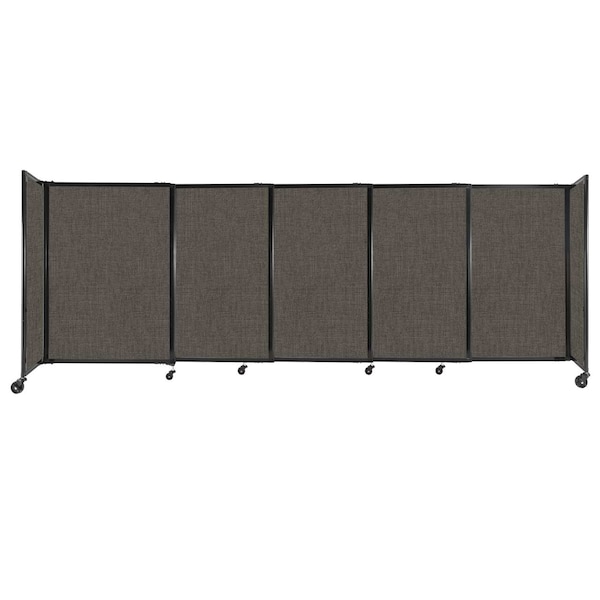 StraightWall Sliding Portable Partition 11'3" x 4' Mocha Fabric